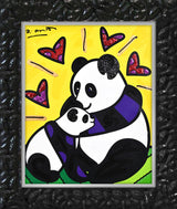 PANDA LOVE - Mixed Media Original