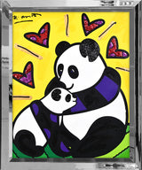 PANDA LOVE - Mixed Media Original