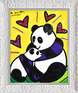 PANDA LOVE - Mixed Media Original