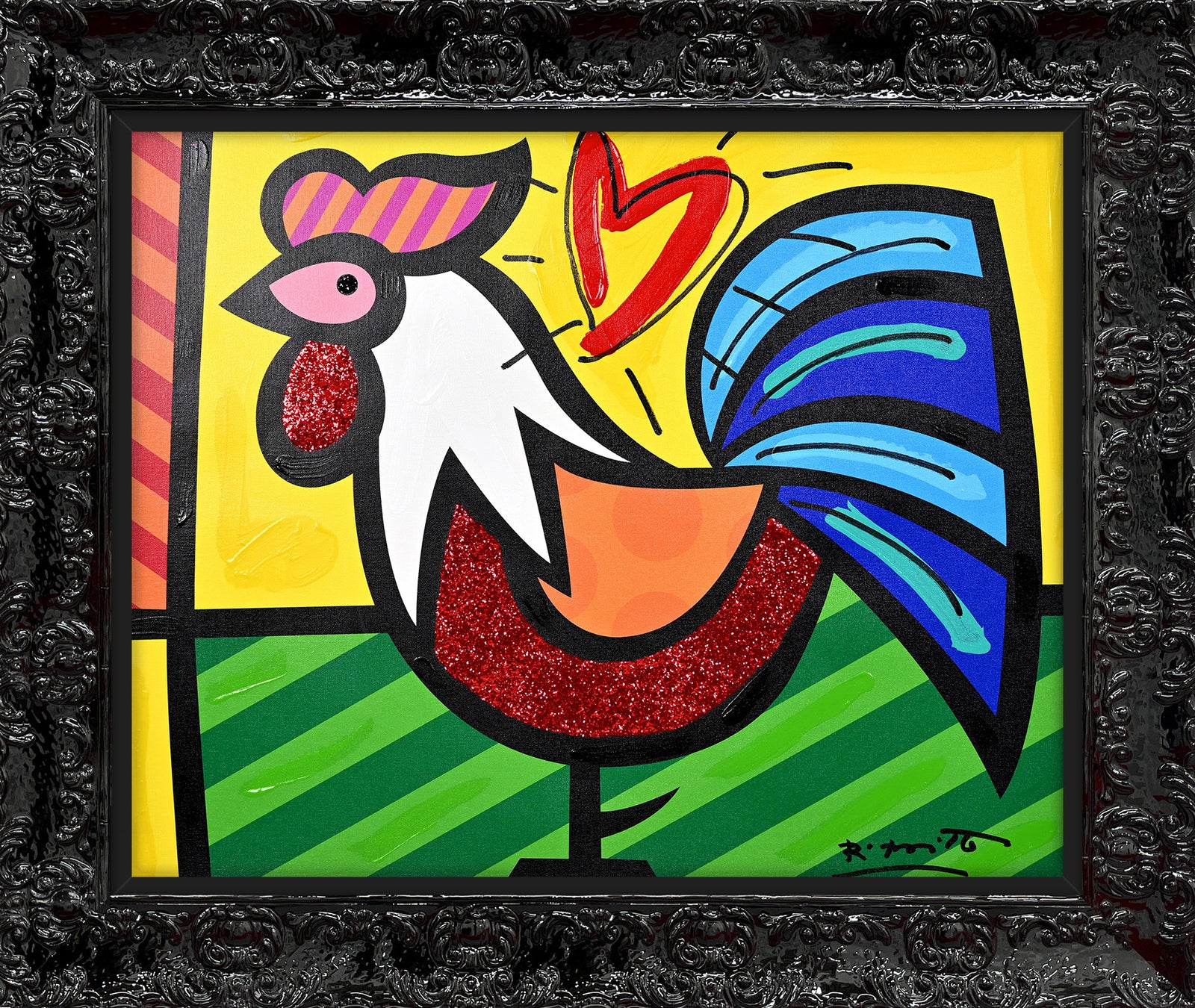 Rooster - Mixed Media Original