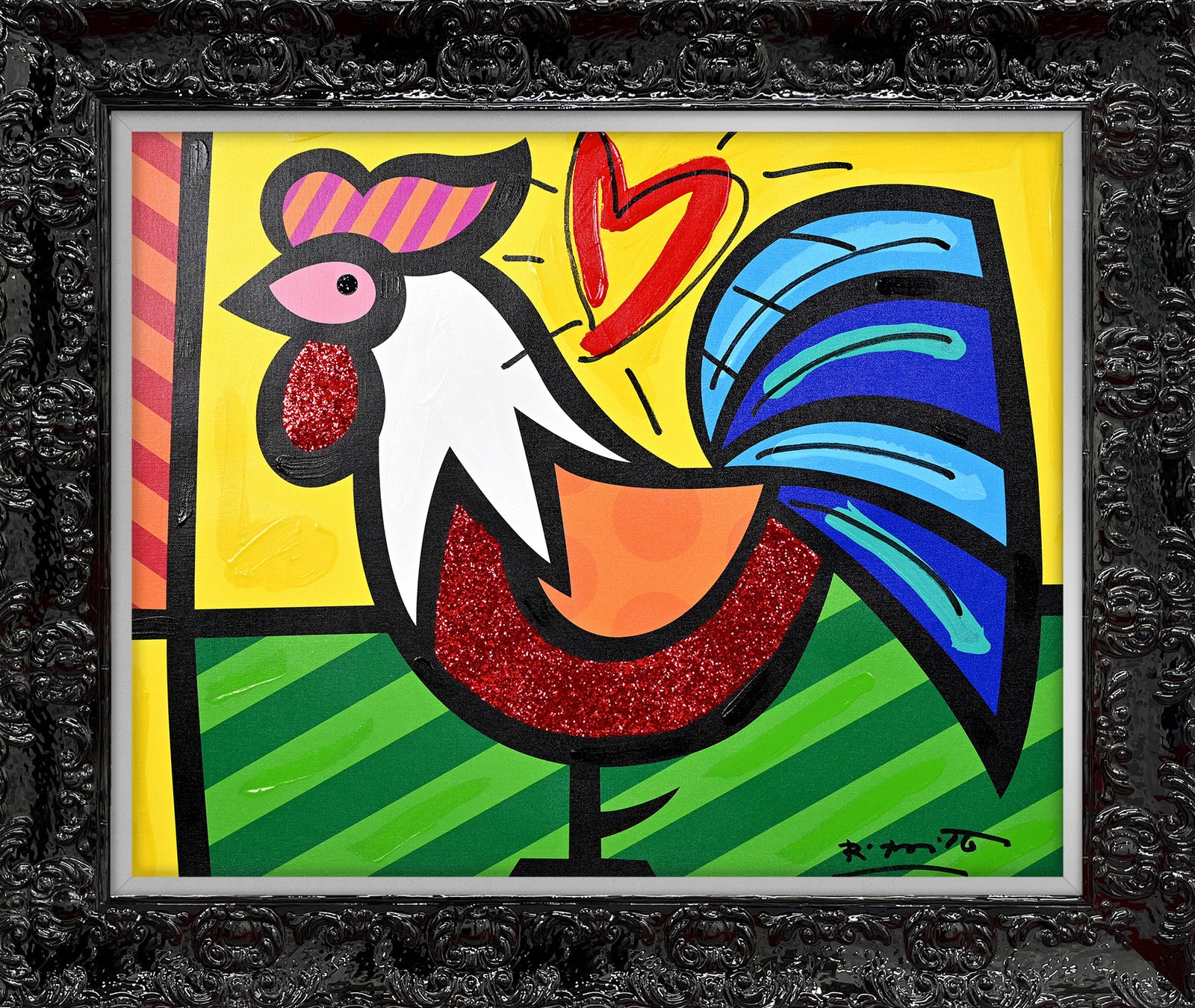 Rooster - Mixed Media Original