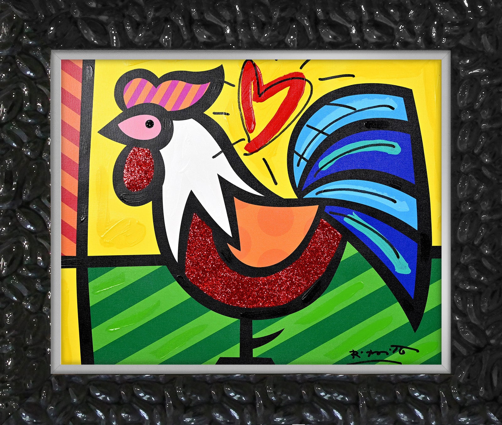 Rooster - Mixed Media Original