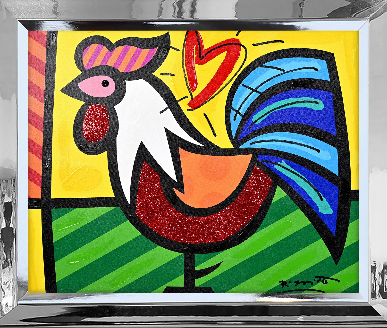 Rooster - Mixed Media Original