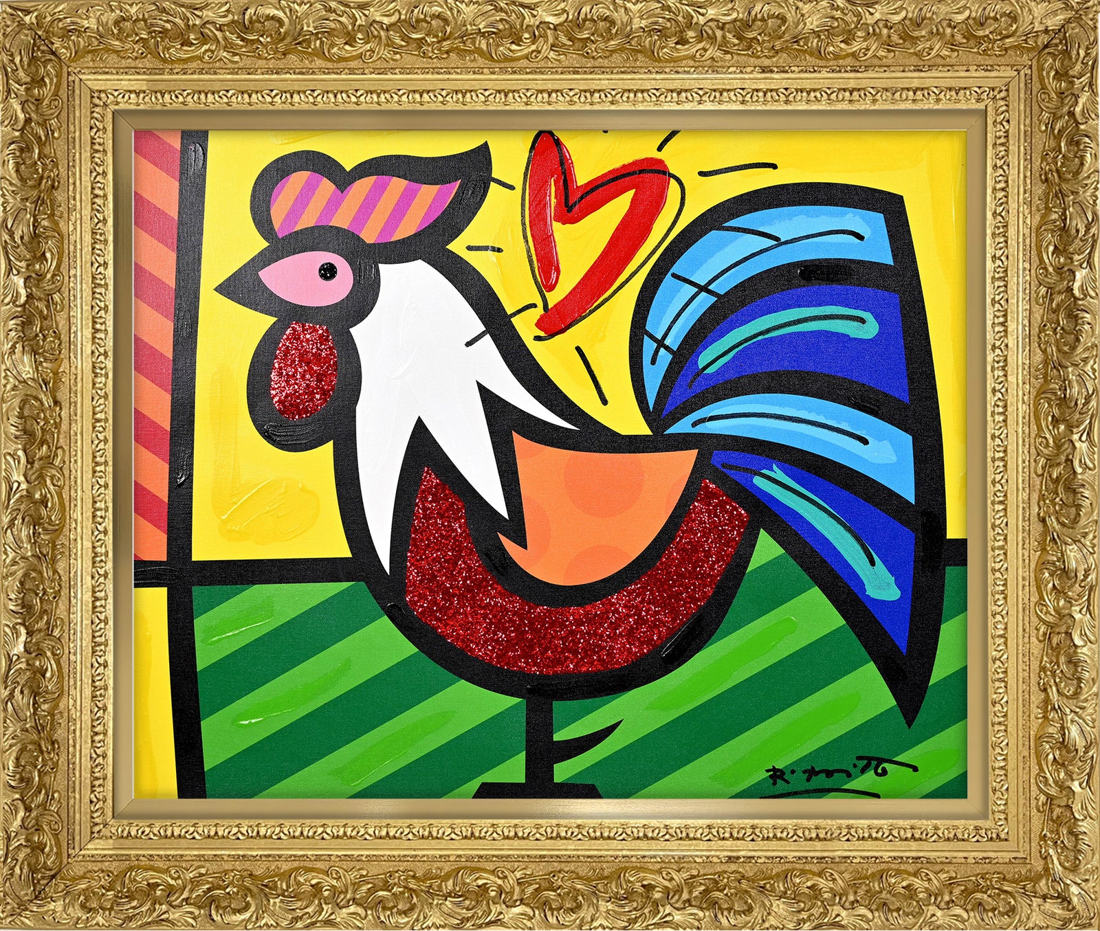 Rooster - Mixed Media Original