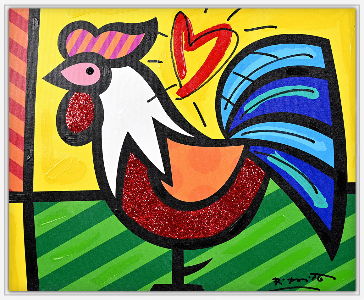Rooster - Mixed Media Original