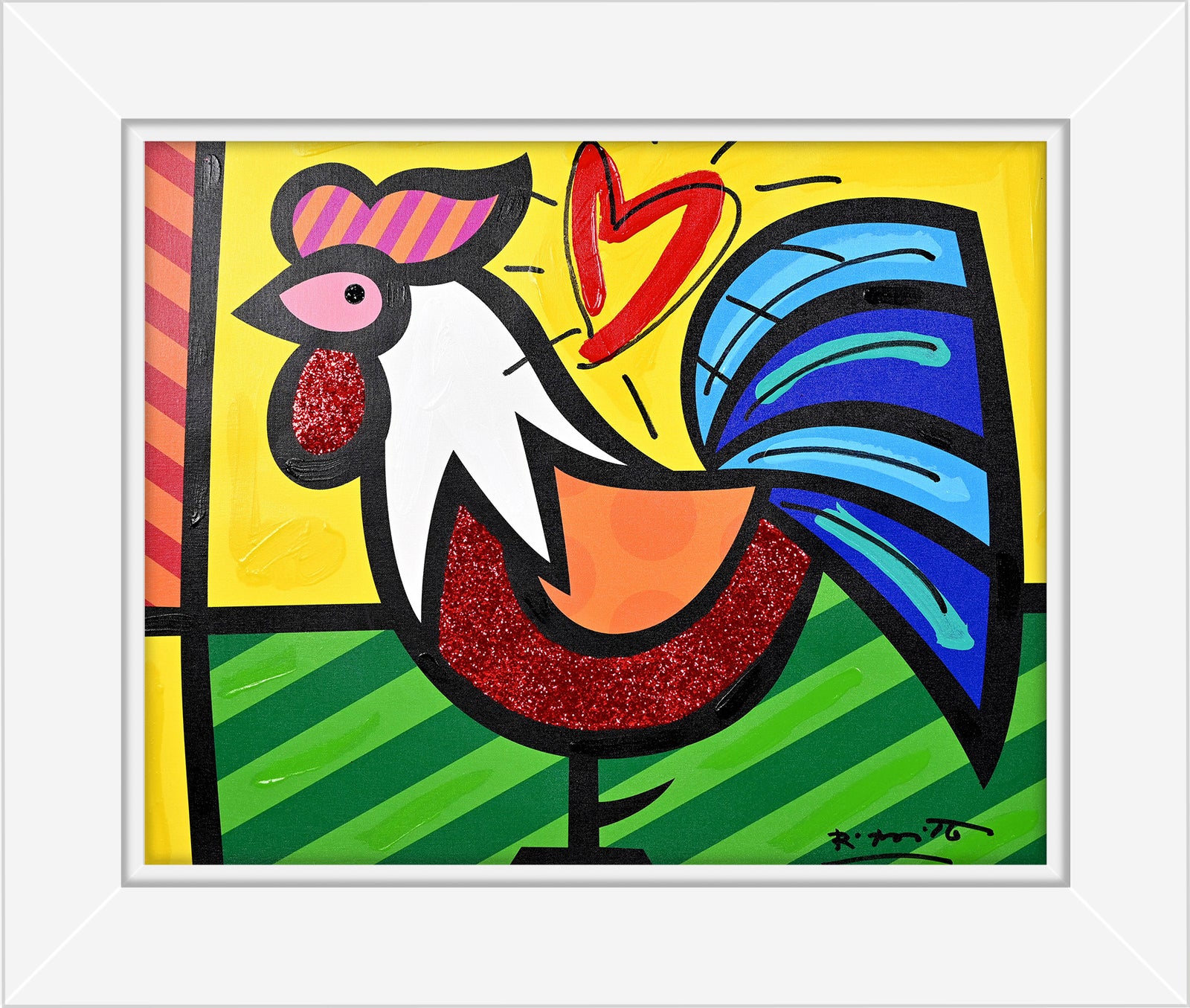Rooster - Mixed Media Original