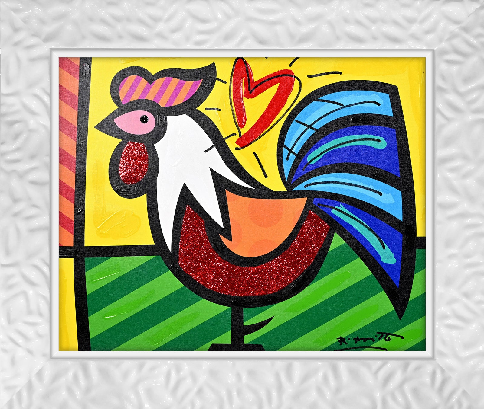 Rooster - Mixed Media Original