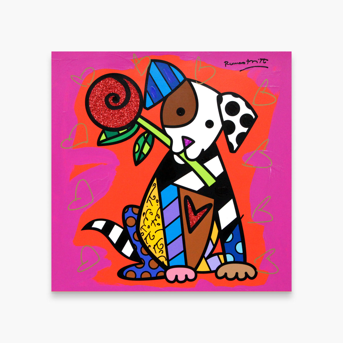 Puppy Love - Mixed Media Original