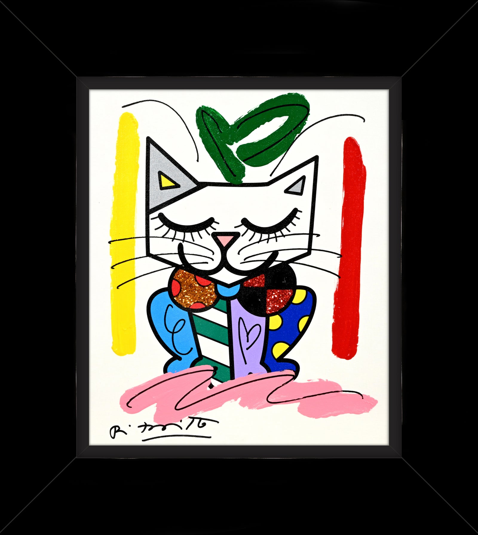 Sam Cat - Mixed Media Original