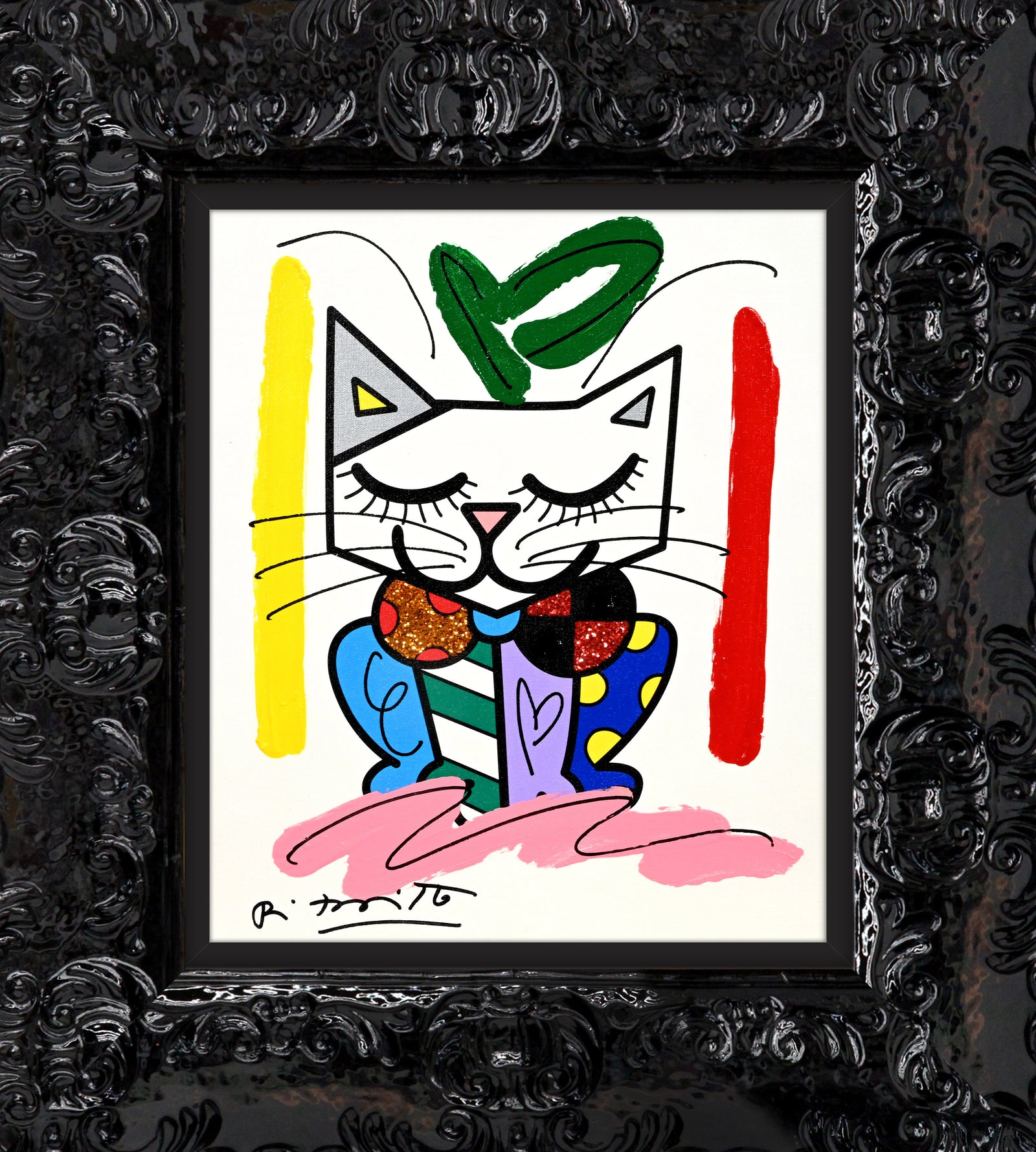 Sam Cat - Mixed Media Original