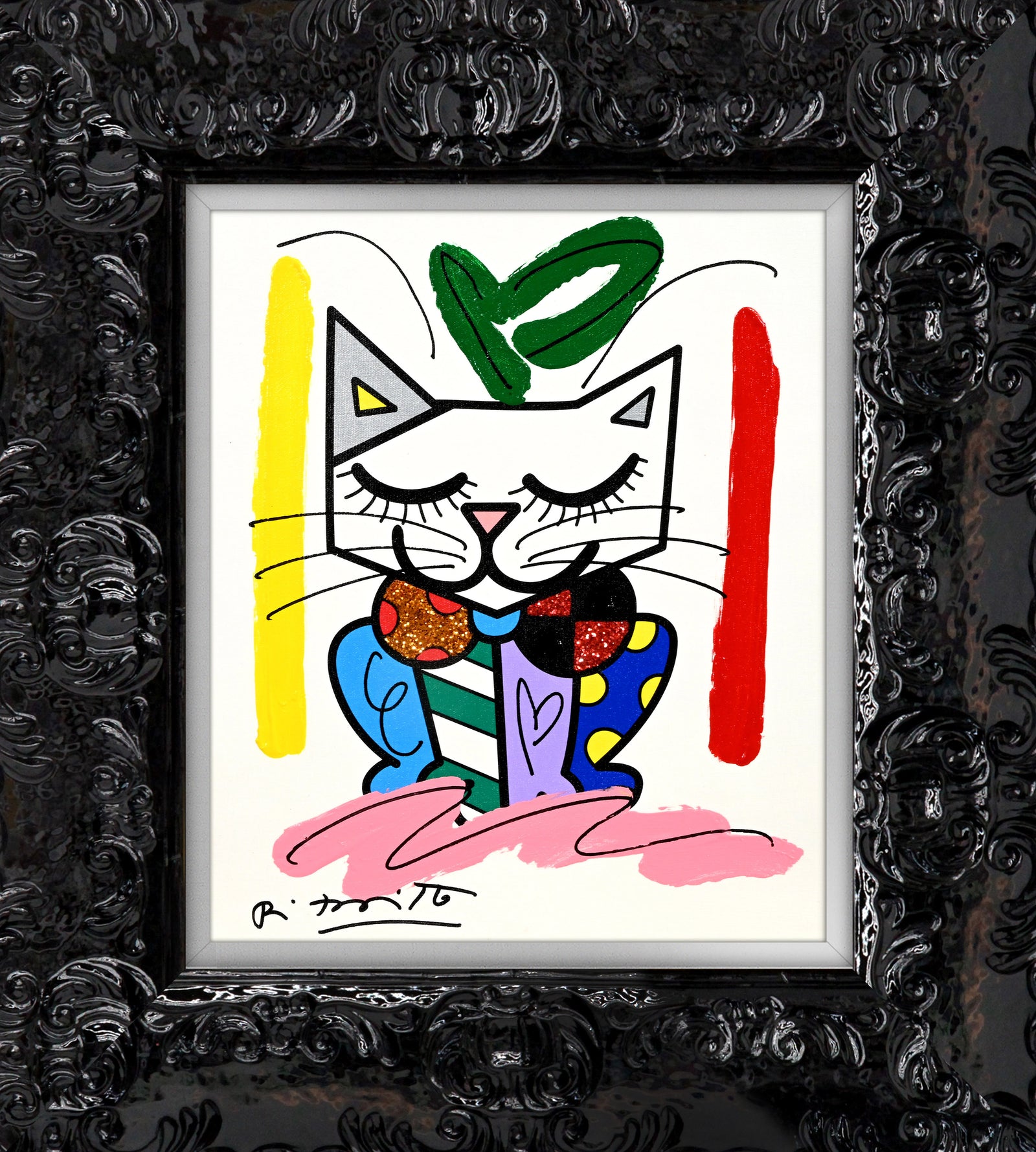 Sam Cat - Mixed Media Original