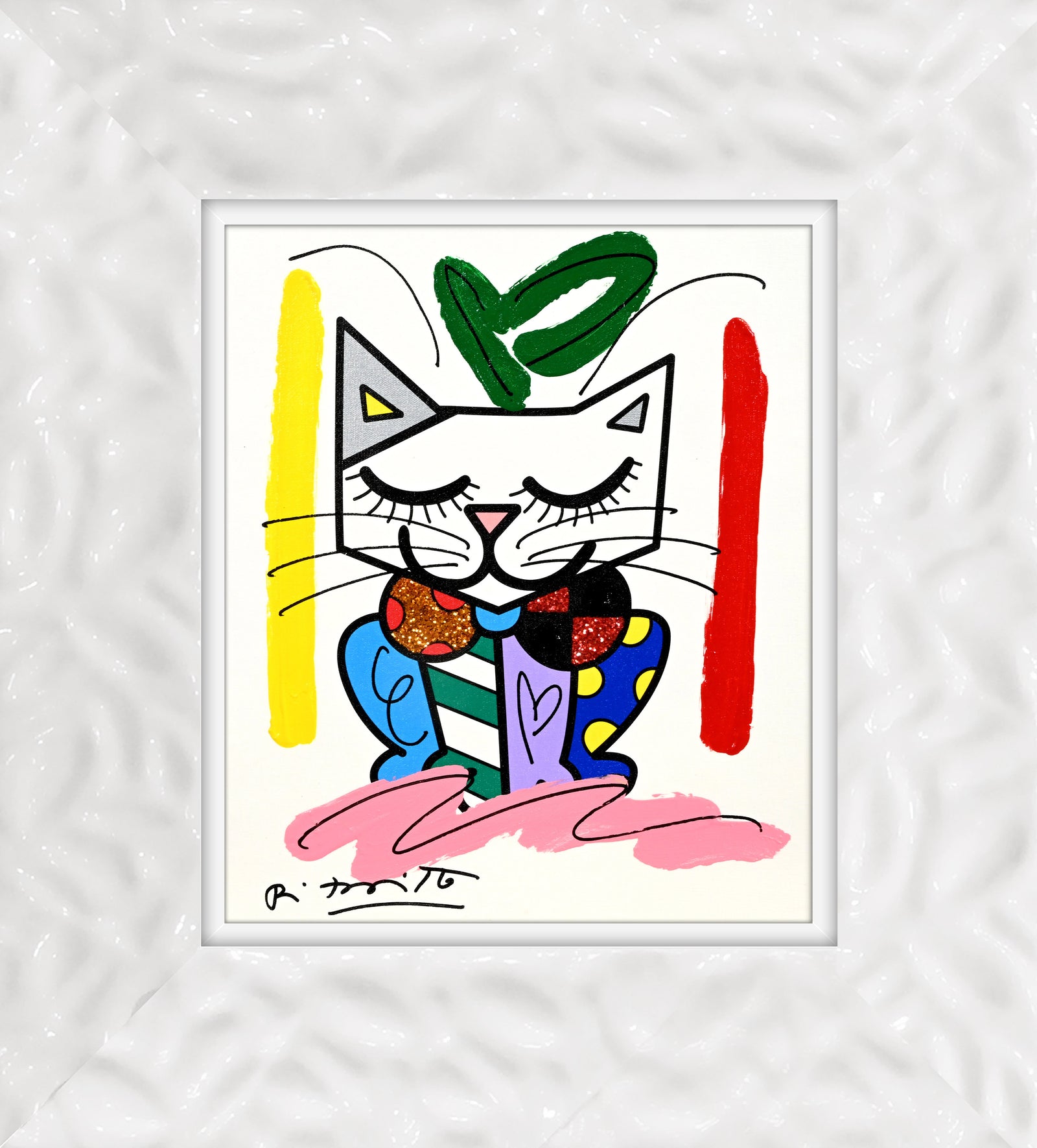 Sam Cat - Mixed Media Original