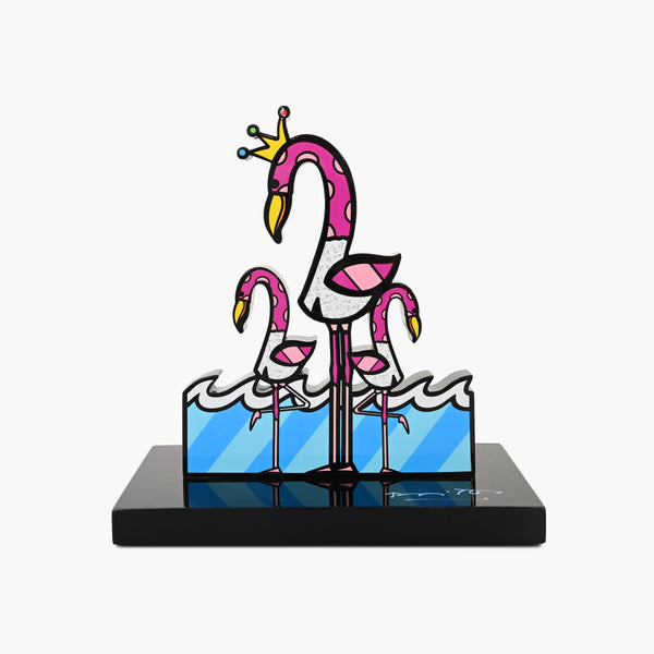 Flamingos Fine Art Sculpture – Hand Signed Limited Edition by Romero Britto