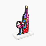 WINE & GLASS (White Base) - Limited Edition Sculpture