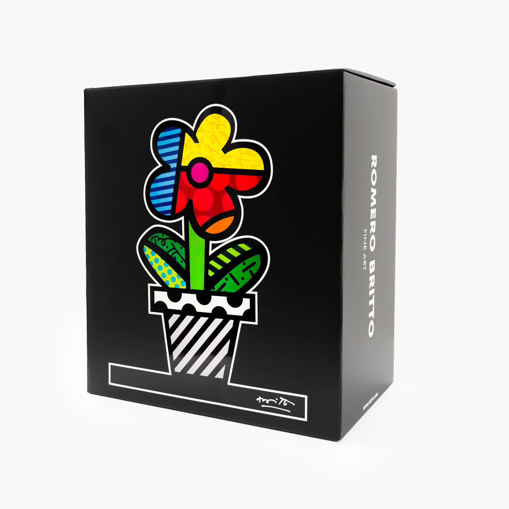 Flower Pot (Black Base) Fine Art Sculpture – Limited Edition Hand