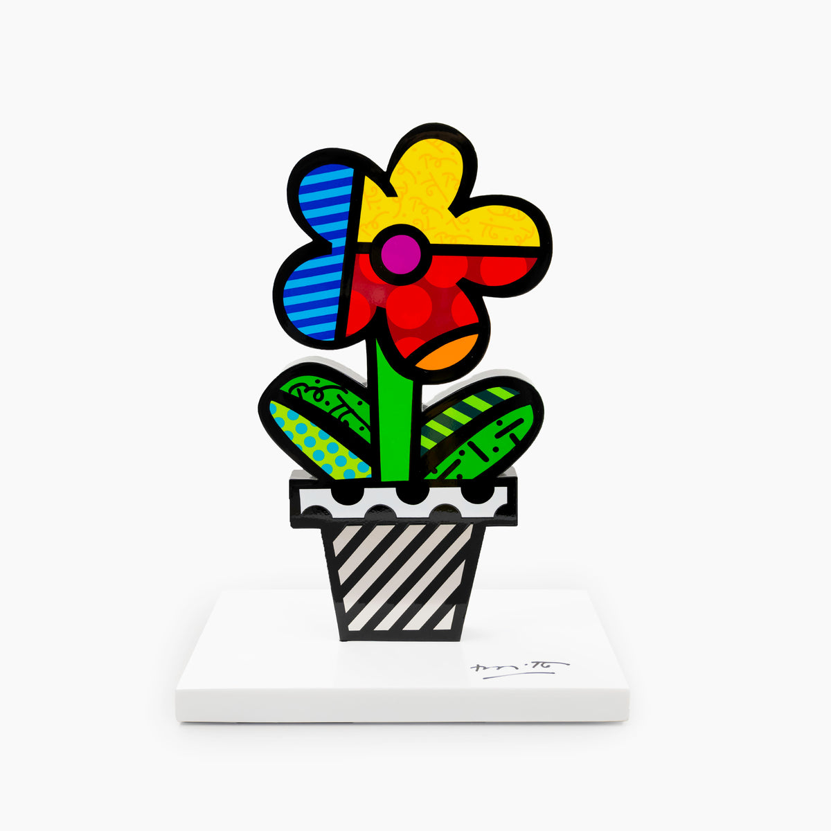 Flower Pot (White Base) - Limited Edition Sculpture