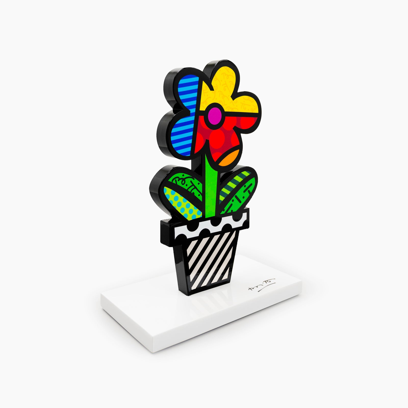 Flower Pot (White Base) - Limited Edition Sculpture