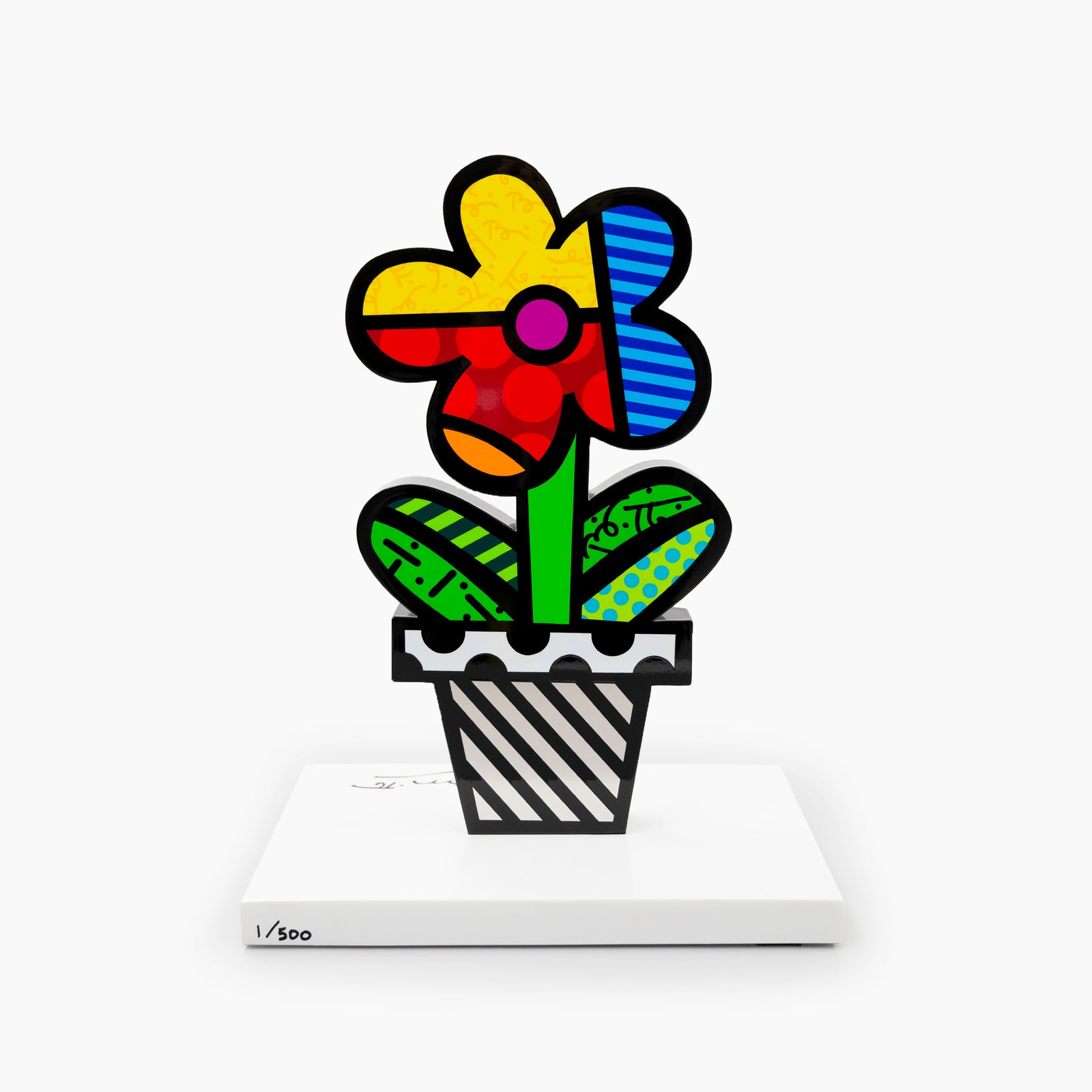 Flower Pot (White Base) - Limited Edition Sculpture