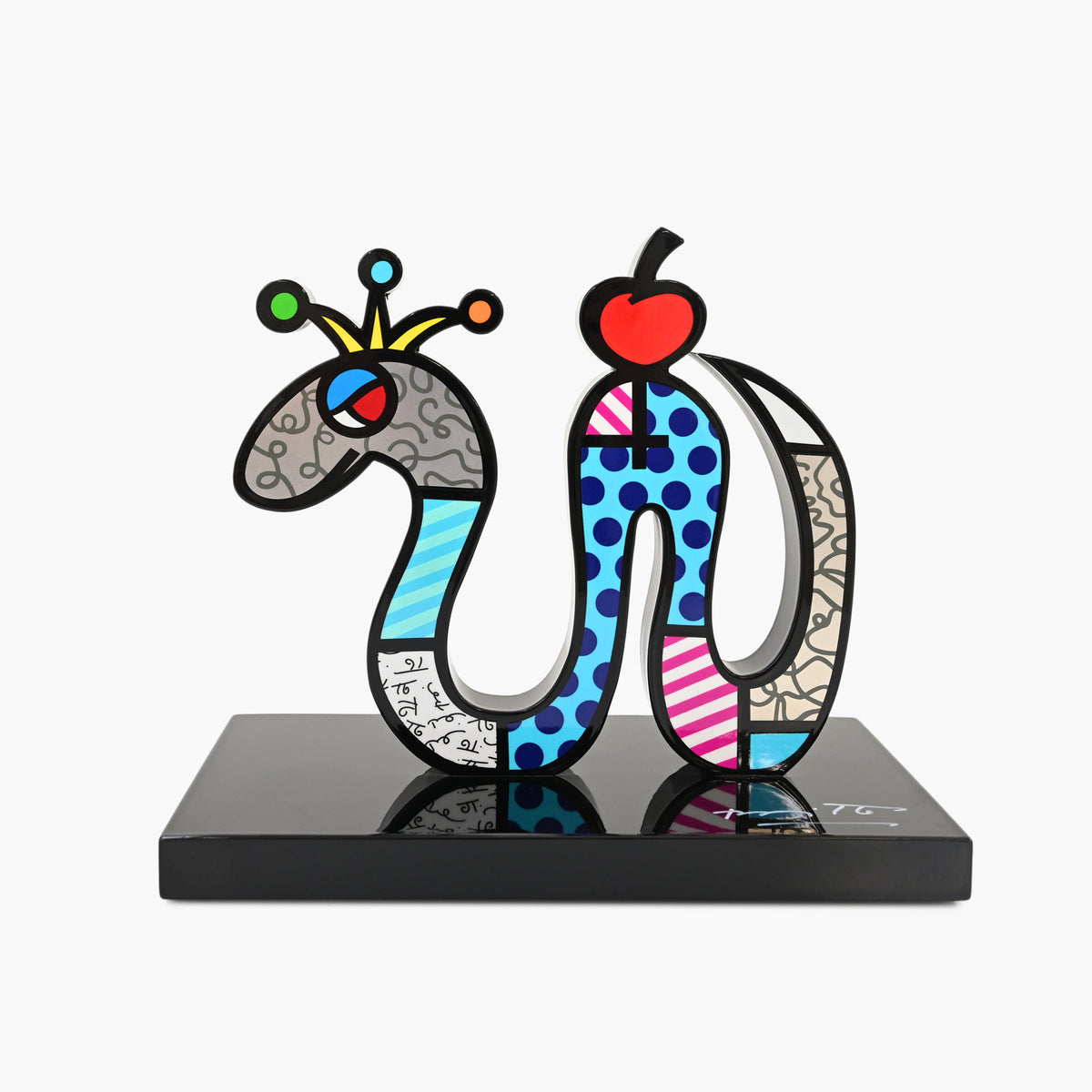 Snake Fine Art Sculpture – Hand Signed Limited Edition by Romero Britto