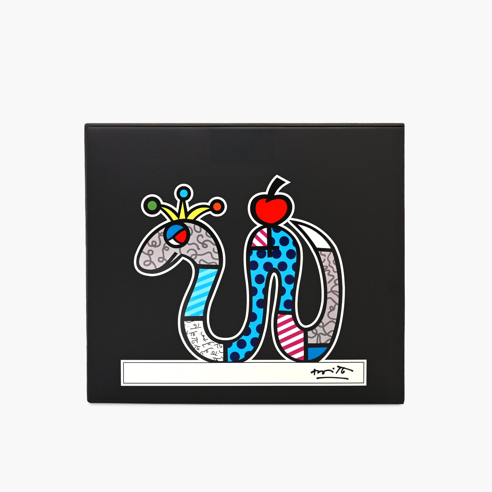 Original Romero Britto Studio packaging for Snake limited edition sculpture