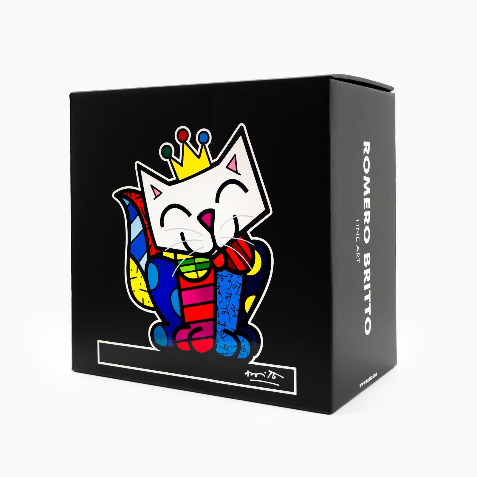 Romero Britto cat black base limited edition  colorful pop art design