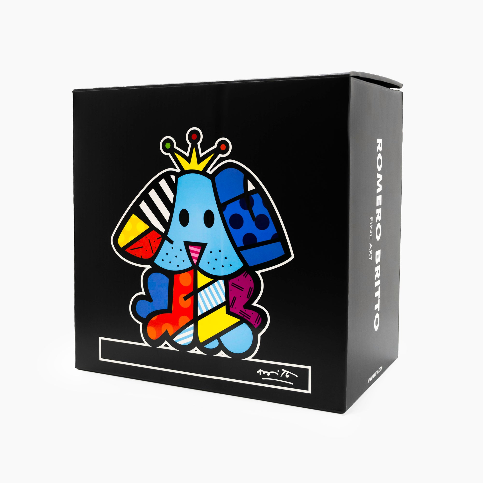 Royalty Dog (Black Base) Fine Art Sculpture – Limited Edition Hand