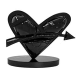 HEART WITH ARROW (BLACK) - Limited Edition Sculpture