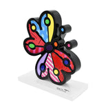 BUTTERFLY - White Base - Wood Sculpture