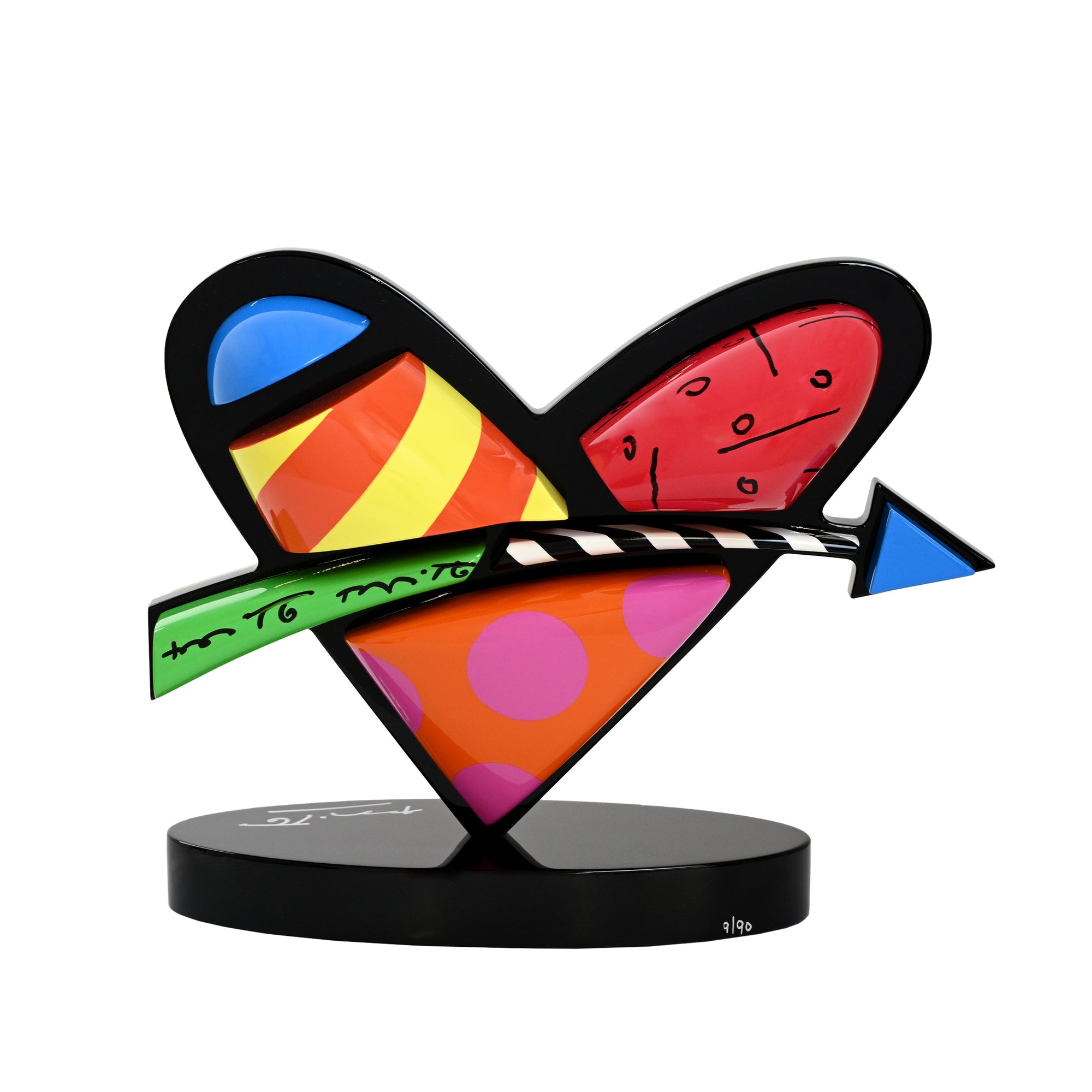 Heart With Arrow Fine Art Sculpture – Limited Edition Hand Signed