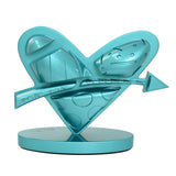 HEART WITH ARROW (TEAL) - Limited Edition Sculpture