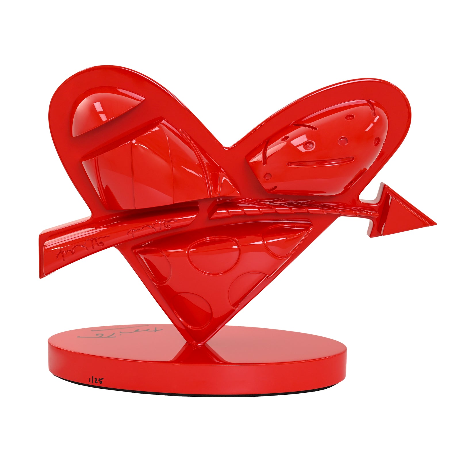 Heart With Arrow (Red) - Limited Edition Sculpture