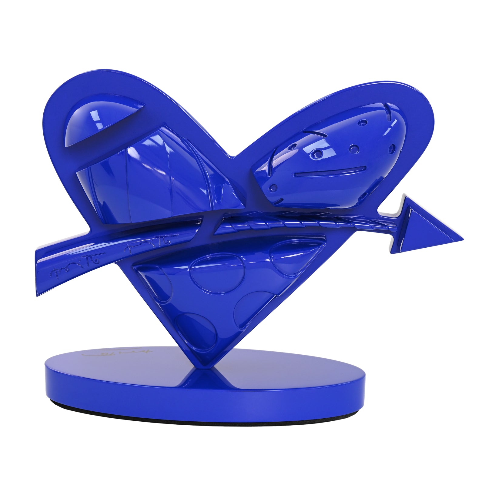 Heart With Arrow (Blue) - Limited Edition Sculpture