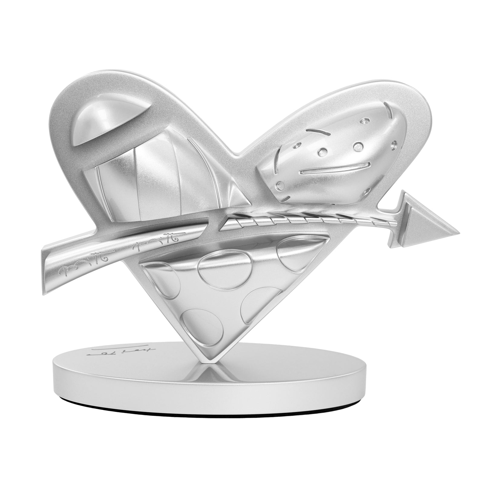 Heart With Arrow (Silver) - Limited Edition Sculpture