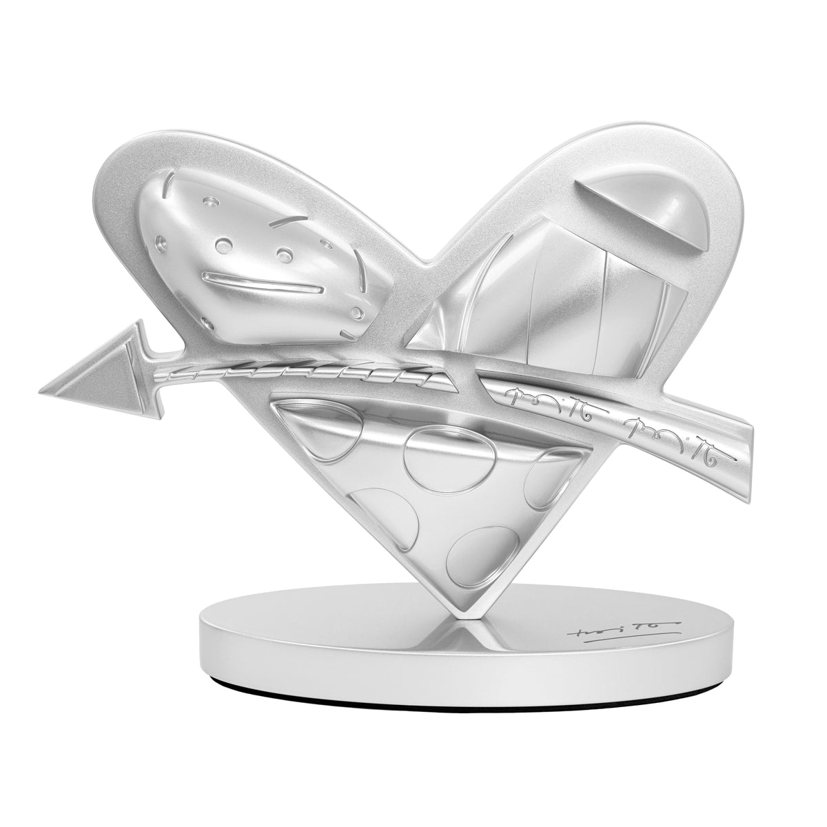 Heart With Arrow (Silver) - Limited Edition Sculpture