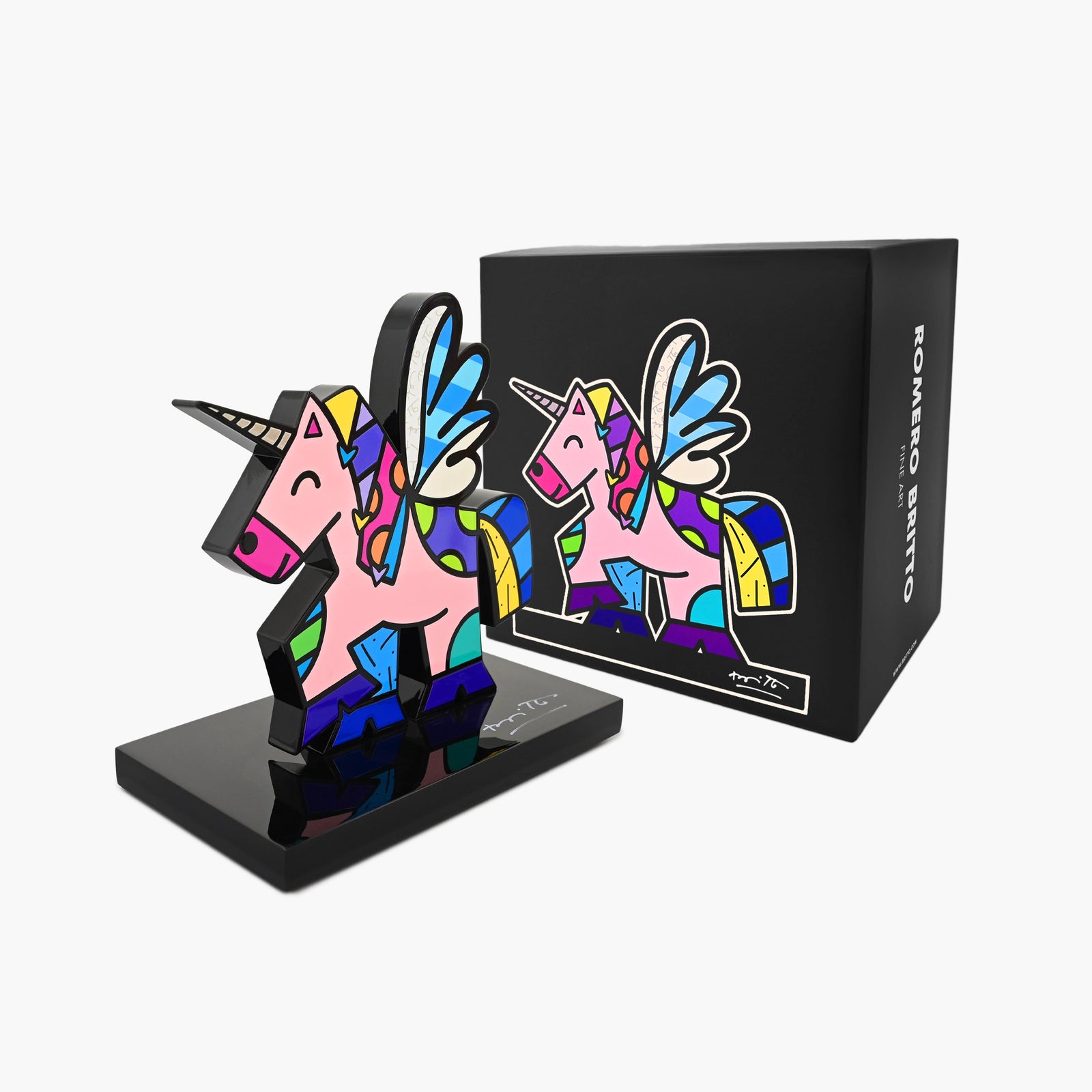 Romero Britto Unicorn sculpture with original packaging