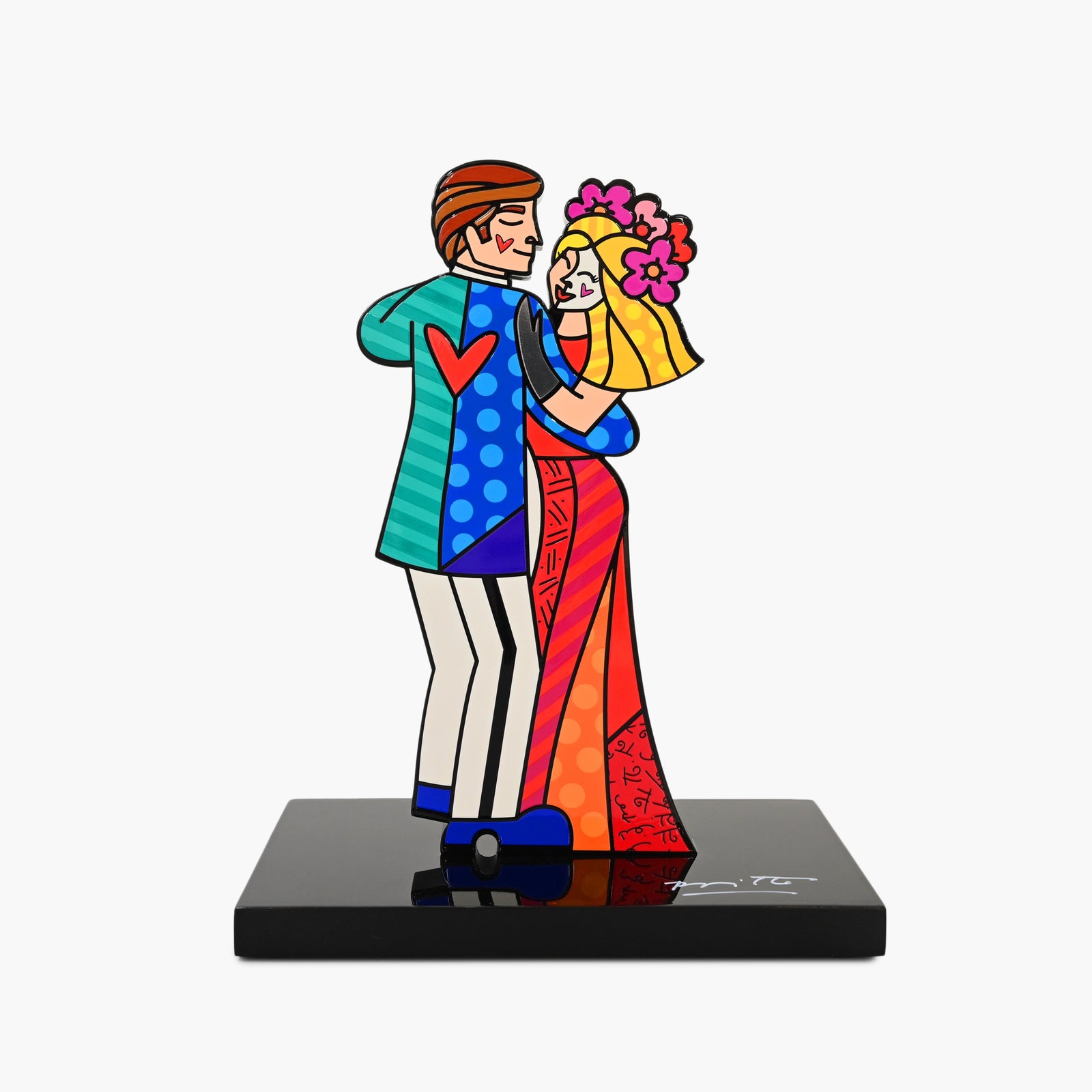 Love Is Love Fine Art Sculpture – Hand Signed Limited Edition by Romero Britto