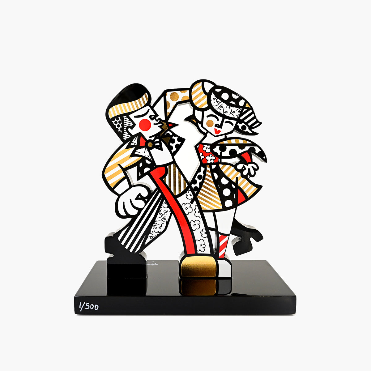 Back view of Romero Britto Lets Dance limited edition fine art sculpture