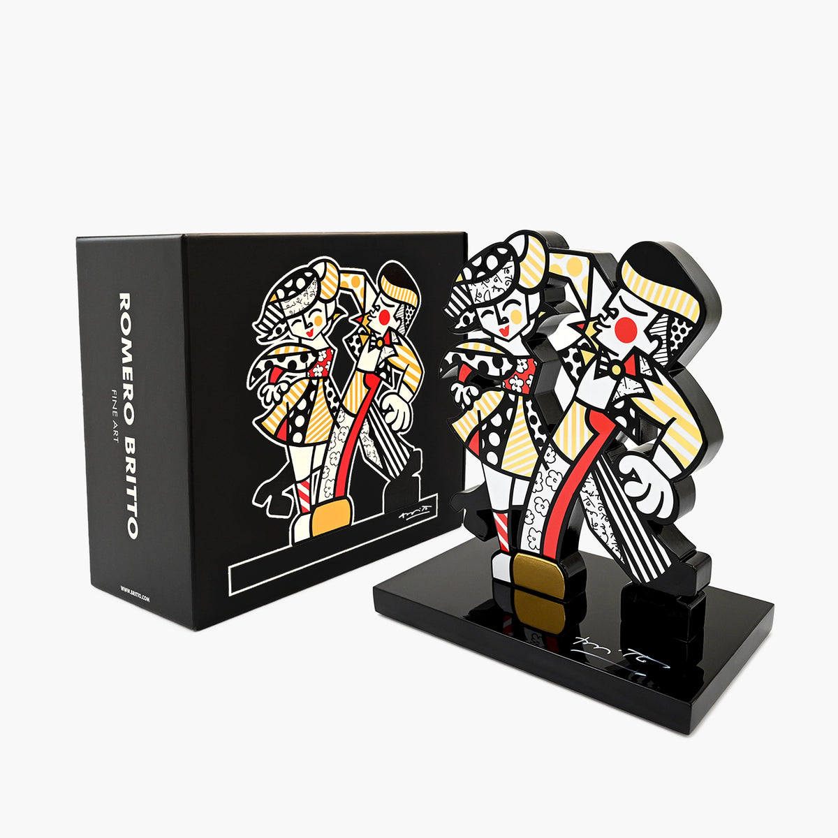 Romero Britto Lets Dance sculpture with original packaging and Certificate of Authenticity
