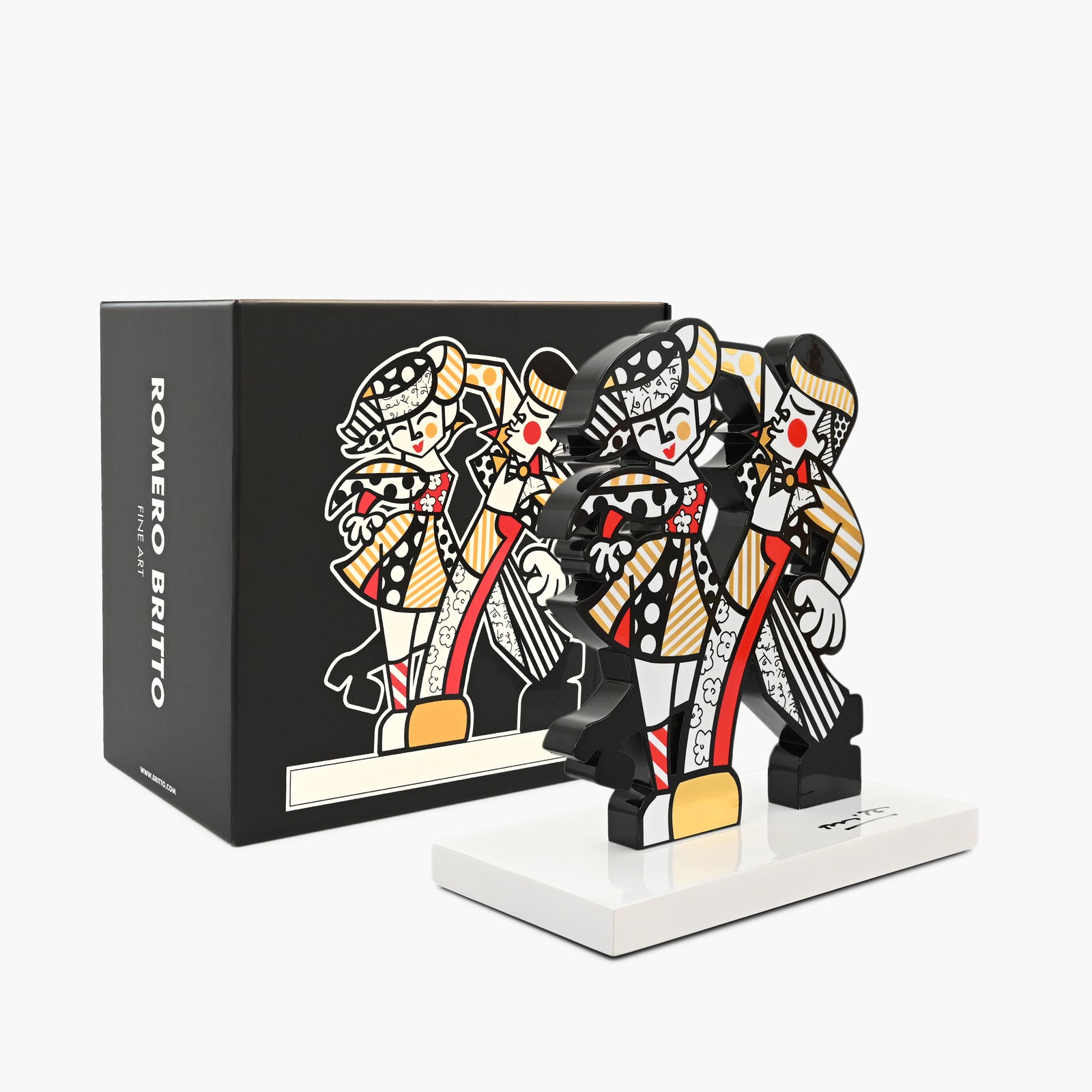Romero Britto Lets Dance sculpture with original packaging and Certificate of Authenticity