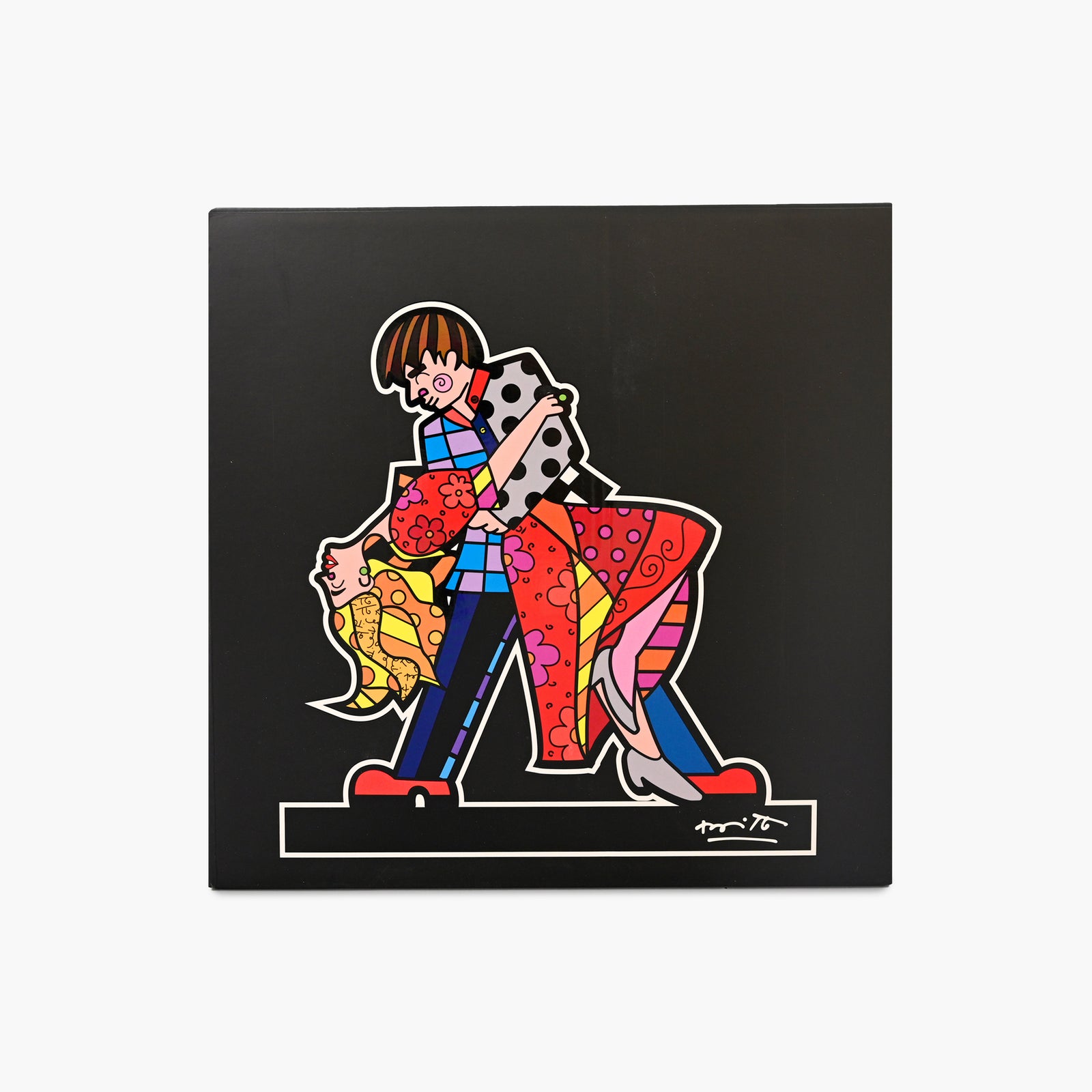 Original Romero Britto Studio packaging for True Love limited edition sculpture