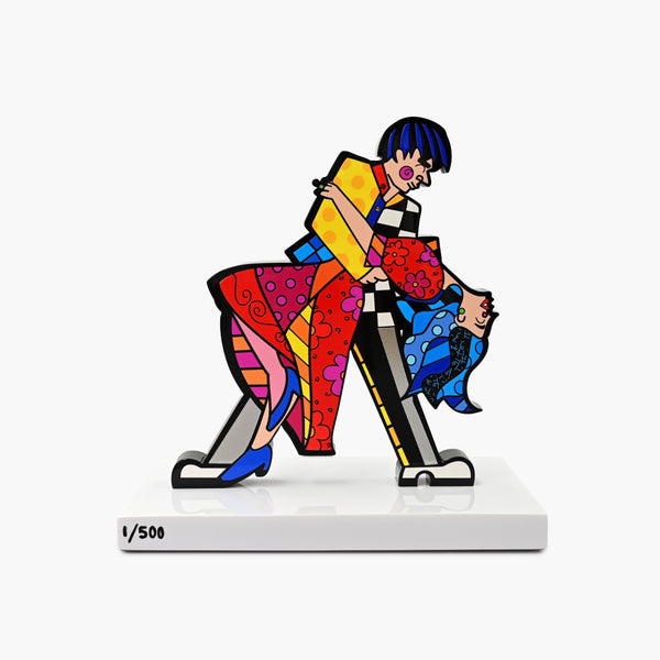 Back view of Romero Britto True Love limited edition fine art sculpture
