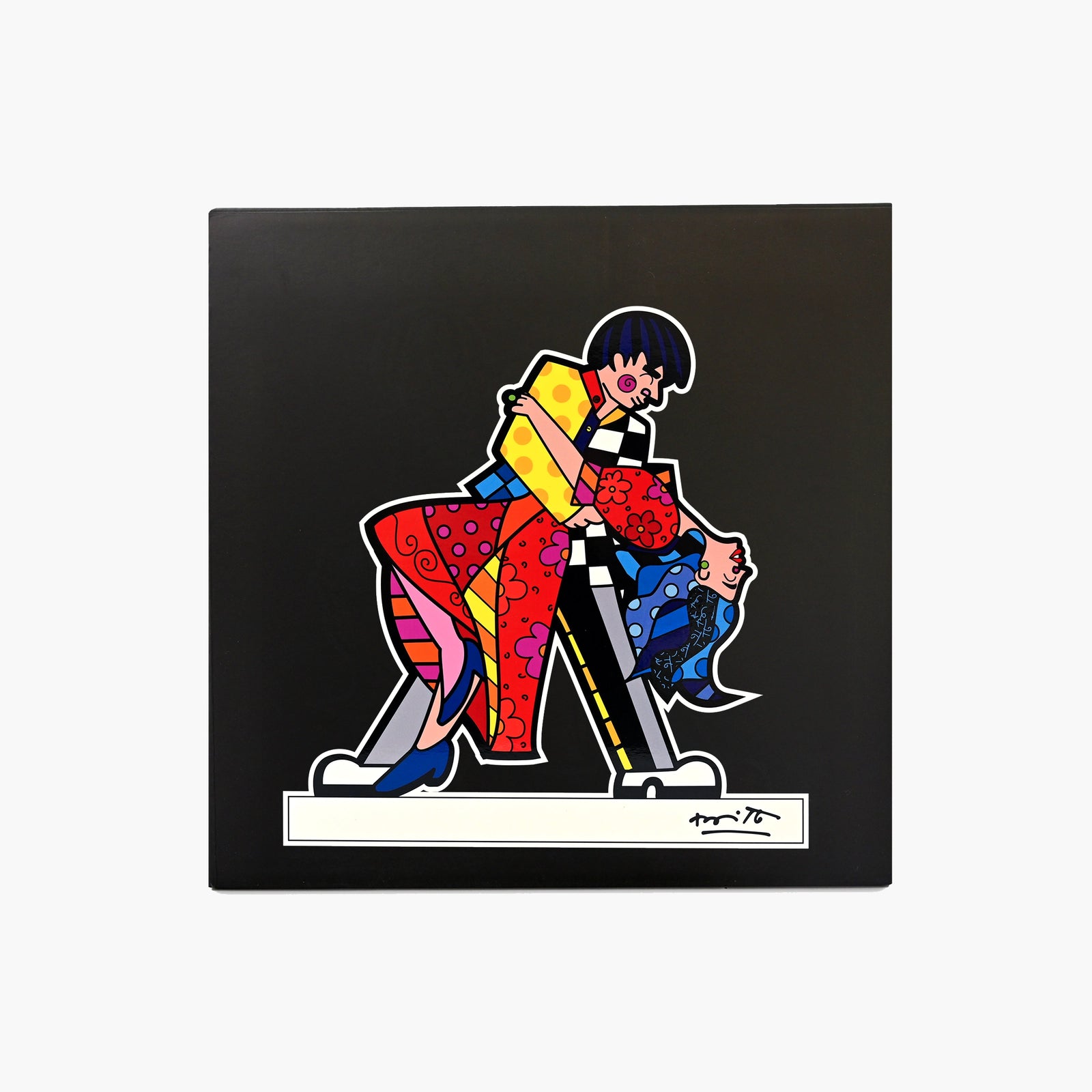 Original Romero Britto Studio packaging for True Love limited edition sculpture