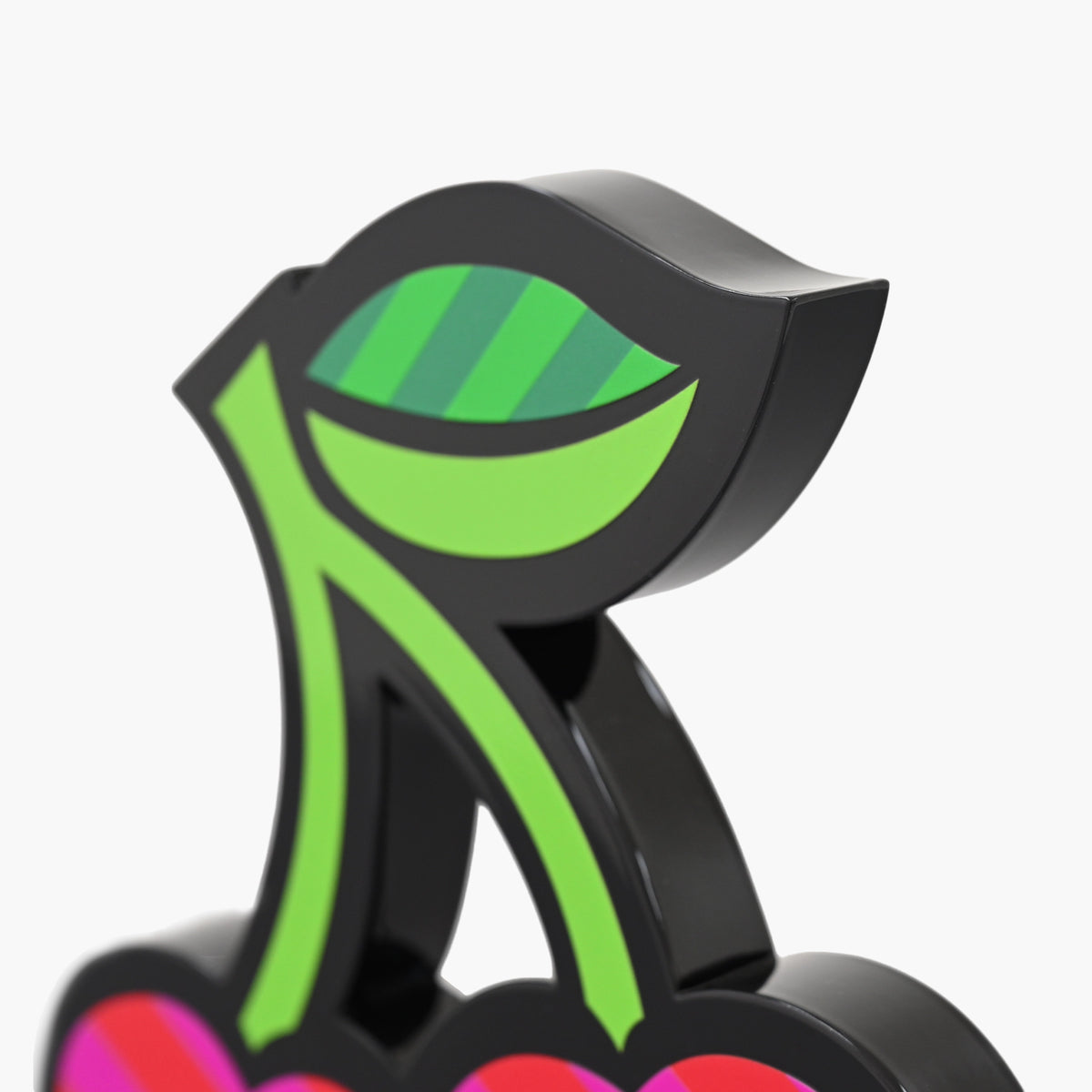 Close-up detail of Romero Britto Cherries fine art sculpture showing texture and color