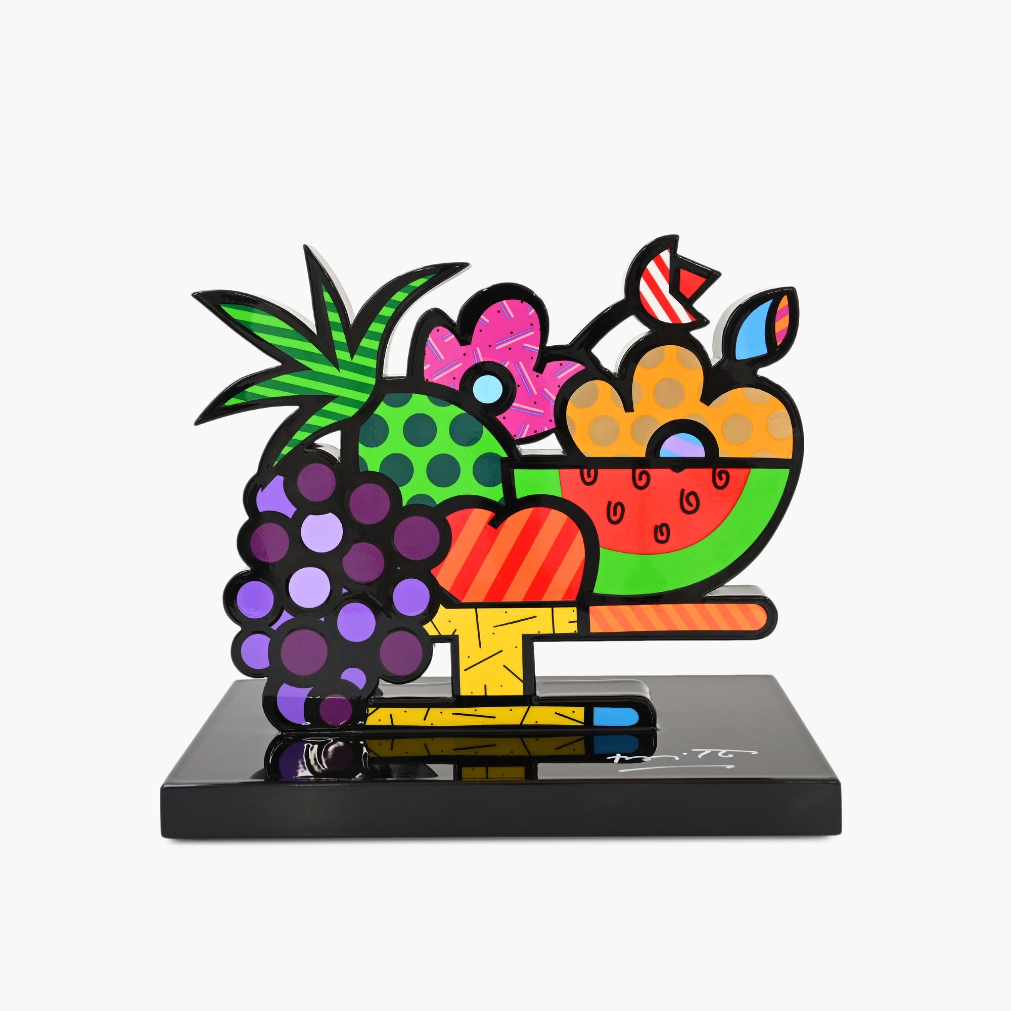 Fruit Bowl (Black Base) Fine Art Sculpture – Limited Edition Hand Fruit Bowl (Black Base) Fine Art Sculpture – Limited Edition Hand