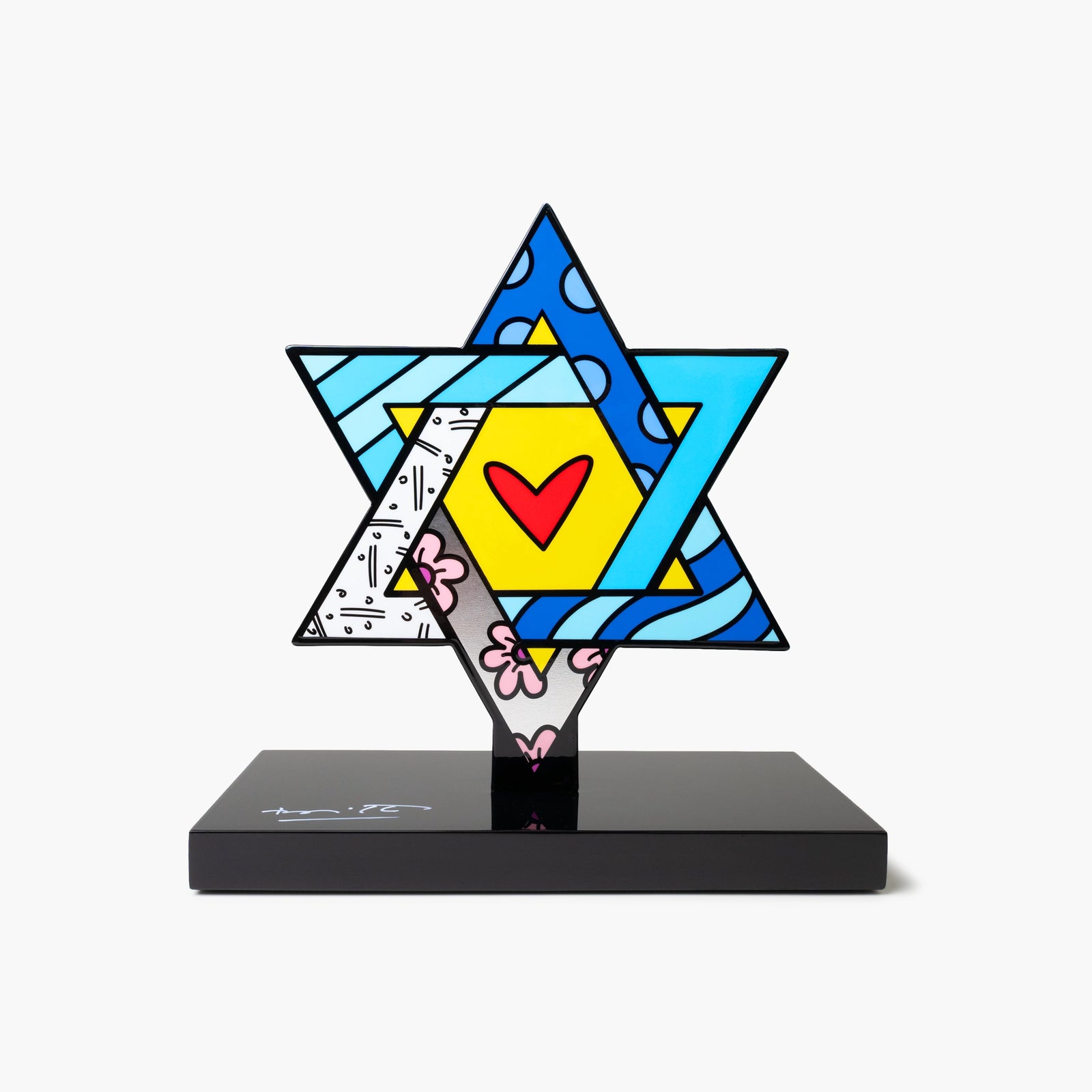 Star Of David (Black Base) - Limited Edition Sculpture