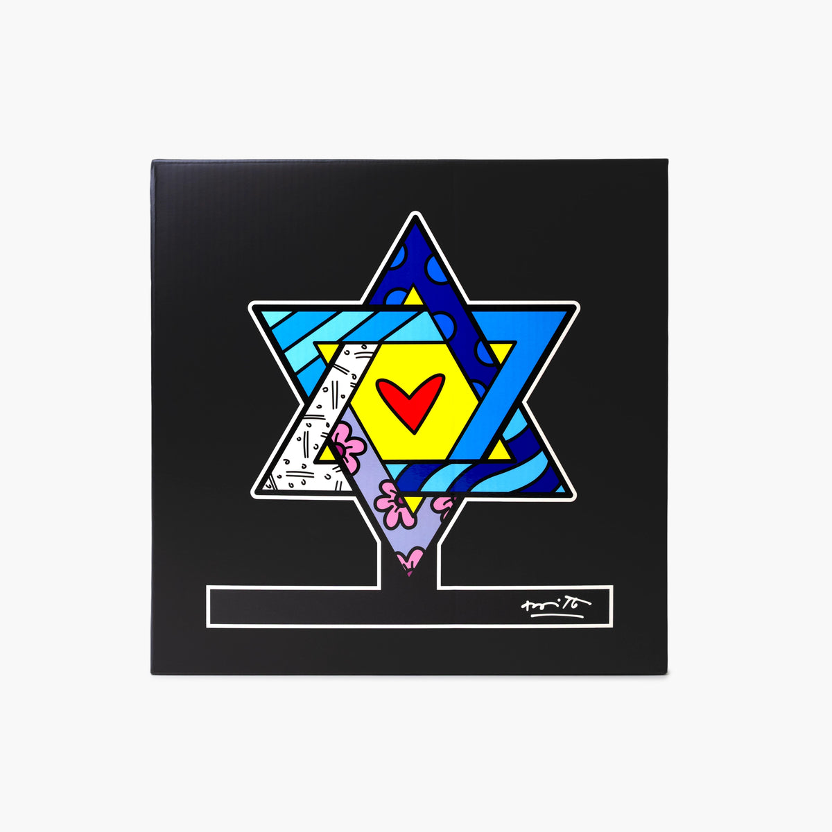 Star Of David (Black Base) - Limited Edition Sculpture