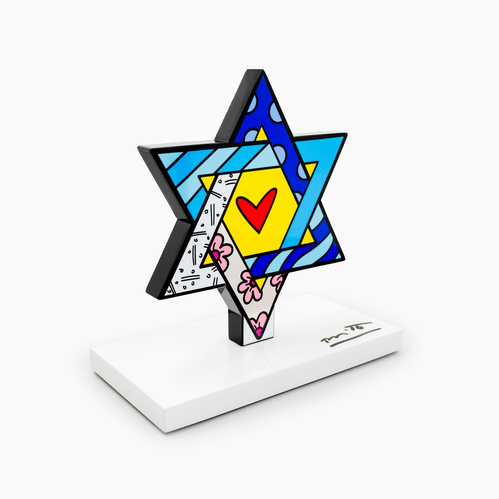 star of david white base  colorful decorative collectible gift idea