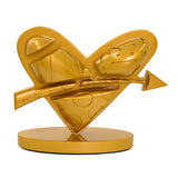 HEART WITH ARROW (GOLD) - Limited Edition Sculpture