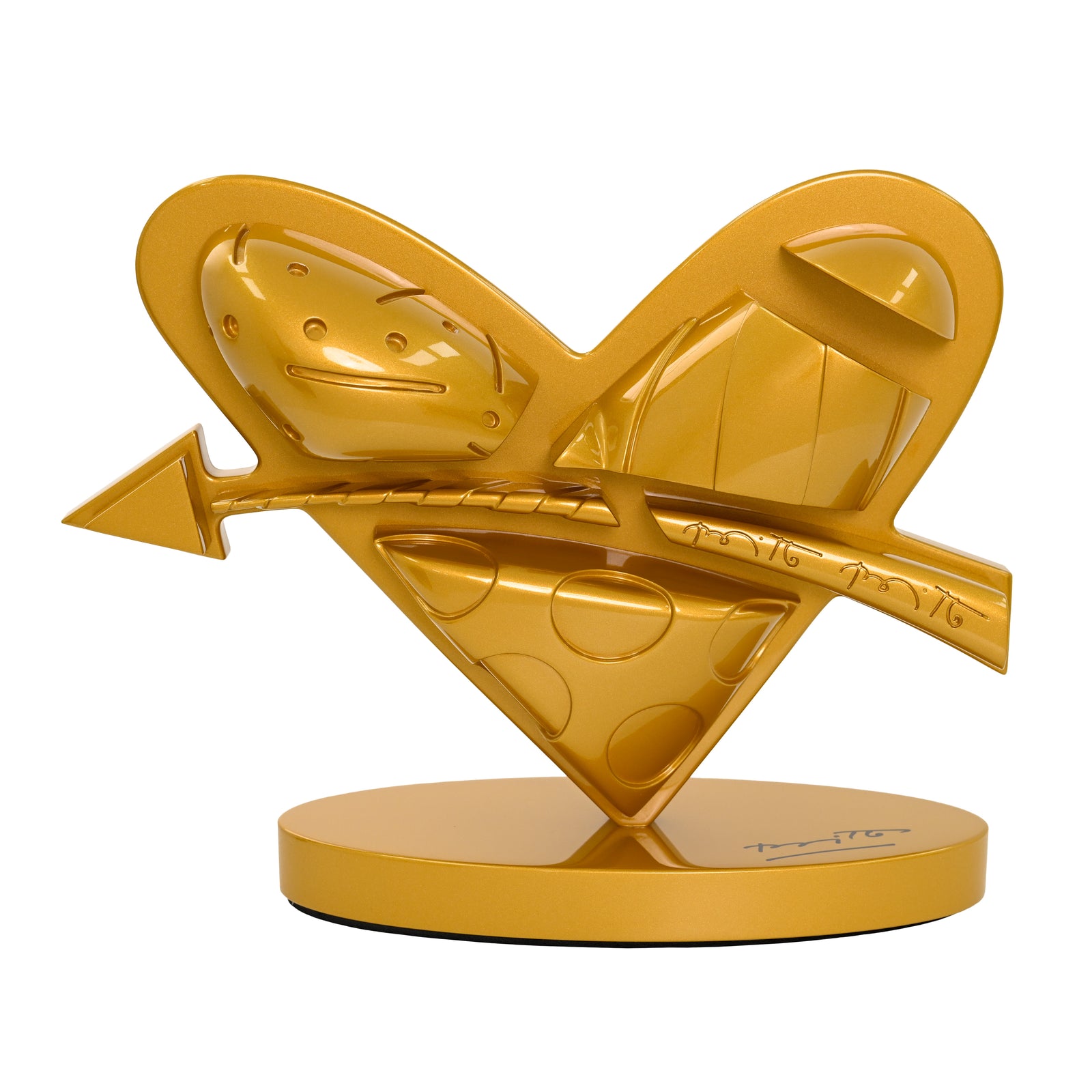 Heart With Arrow (Gold) - Limited Edition Sculpture