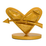 HEART WITH ARROW (GOLD) - Limited Edition Sculpture
